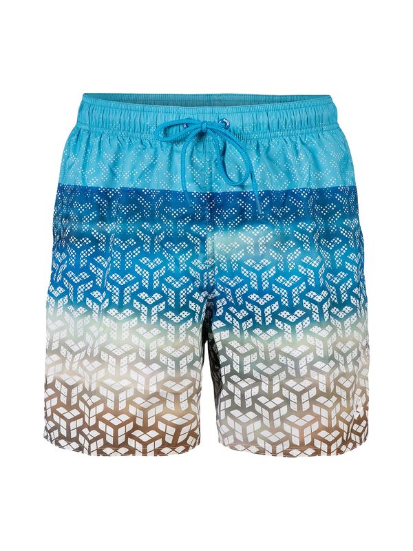 ARENA ARENA Kratke hlače za surfanje 'BEACH BOXER PLACED'  kobalt modra / azur / sepija / bela