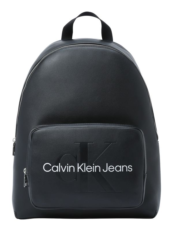 Calvin Klein Jeans Calvin Klein Jeans Nahrbtnik 'Campus'  črna / bela