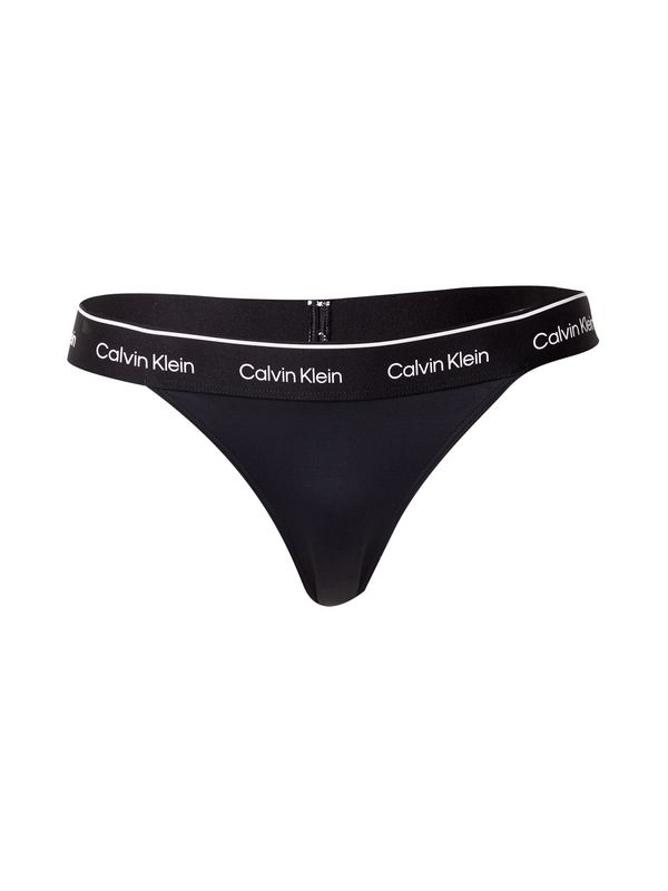 Calvin Klein Swimwear Calvin Klein Swimwear Bikini hlačke  črna / bela