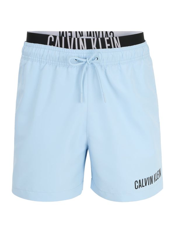 Calvin Klein Swimwear Calvin Klein Swimwear Kratke kopalne hlače 'Intense Power'  svetlo modra / črna / bela