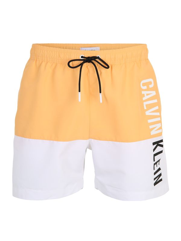 Calvin Klein Swimwear Calvin Klein Swimwear Kratke kopalne hlače  oranžna / črna / bela