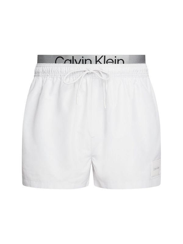 Calvin Klein Swimwear Calvin Klein Swimwear Kratke kopalne hlače  siva / črna / bela