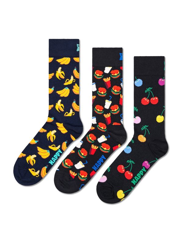 Happy Socks Happy Socks Nogavice 'Classic Banana'  mornarska / rumena / zelena / rdeča