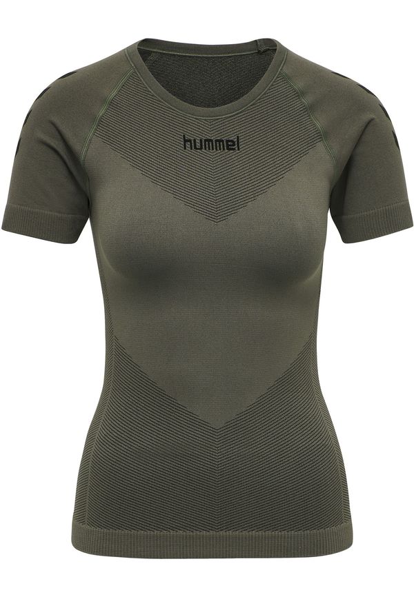 Hummel Hummel Funkcionalna majica 'First Seamless'  oliva / črna