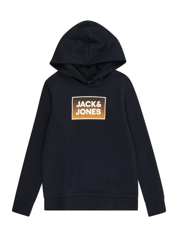 Jack & Jones Junior Jack & Jones Junior Majica 'Steel'  marine / oranžna / bela