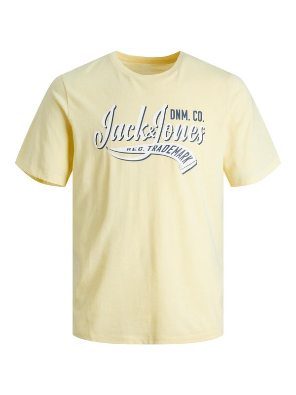 JACK & JONES JACK & JONES Majica  nočno modra / pastelno rumena / bela
