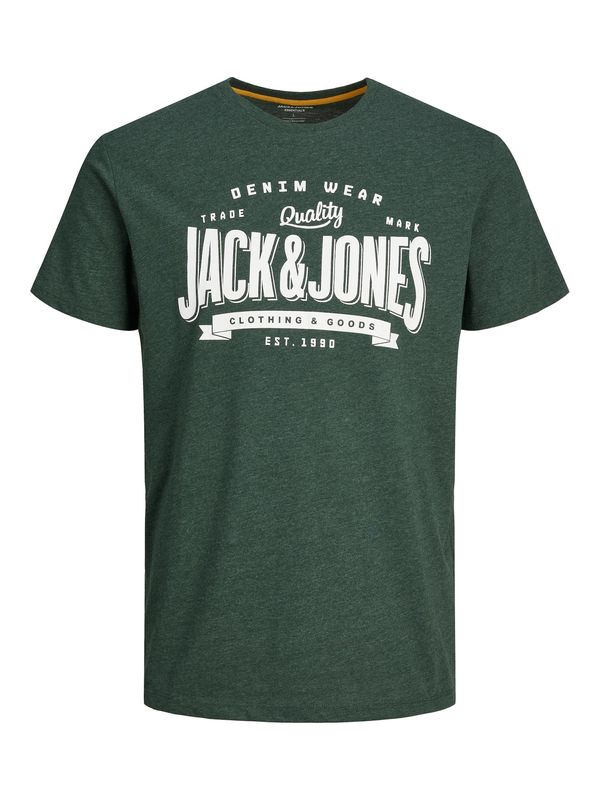 JACK & JONES JACK & JONES Majica  večbarvno zelena / bela