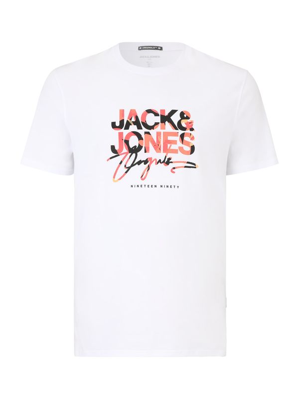 Jack & Jones Plus Jack & Jones Plus Majica 'ARUBA'  losos / črna / bela
