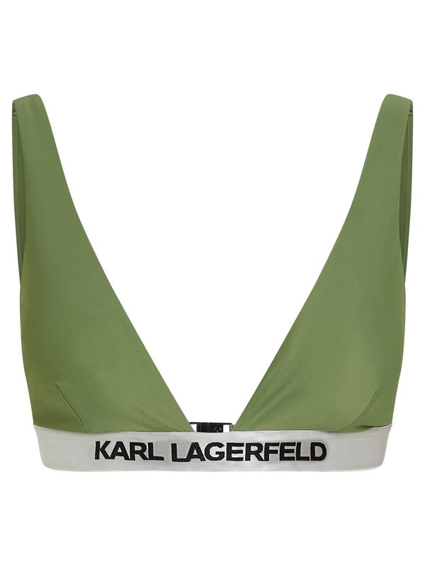 Karl Lagerfeld Karl Lagerfeld Bikini zgornji del  siva / črna / bela
