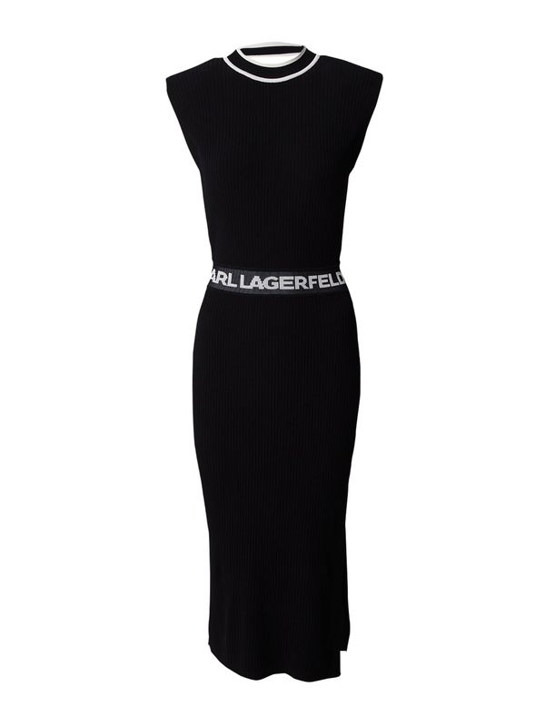 Karl Lagerfeld Karl Lagerfeld Pletena obleka  črna / bela