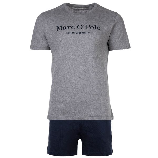 Marc O'Polo Marc O'Polo Kratka pižama  mornarska / pegasto siva