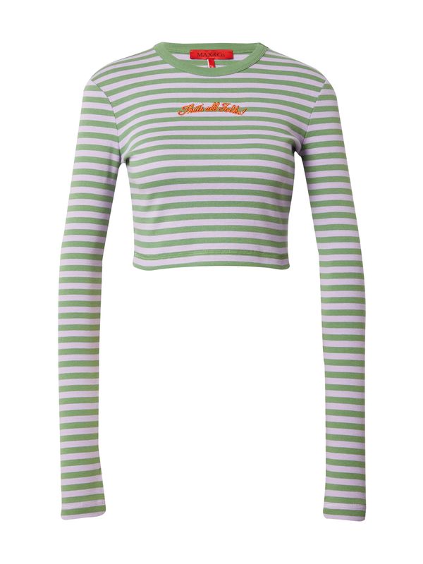 MAX&Co. MAX&Co. Majica 'SHIRLEY'  zelena / pastelno lila / oranžna
