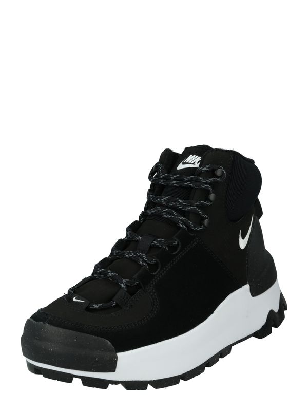 Nike Sportswear Nike Sportswear Gležnarji z vezalkami 'CITY CLASSIC BOOT'  črna / bela
