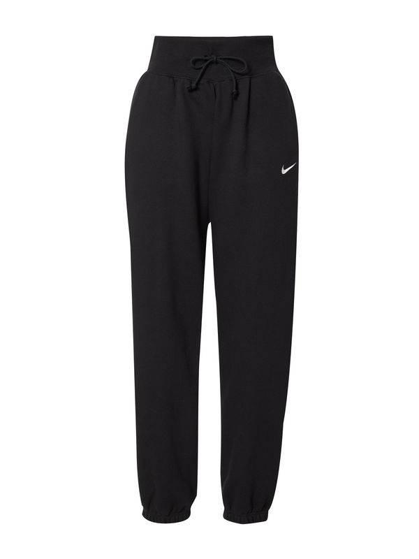 Nike Sportswear Nike Sportswear Hlače 'Phoenix Fleece'  črna / bela