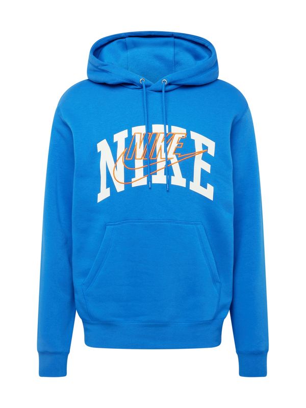 Nike Sportswear Nike Sportswear Majica 'CLUB'  nebeško modra / oranžna / bela