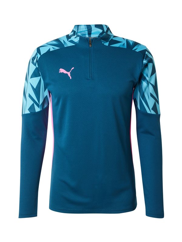 PUMA PUMA Funkcionalna majica 'Individual Final'  cijansko modra / svetlo modra / roza