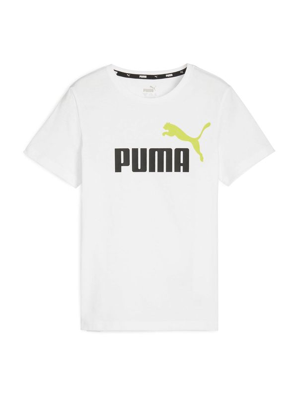 PUMA PUMA Majica 'Essential'  limeta / črna / bela