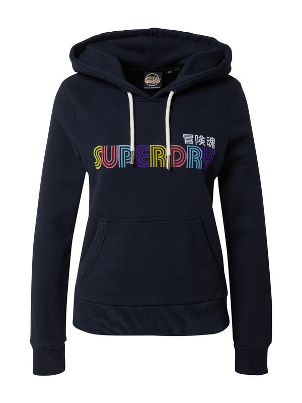 Superdry Superdry Majica  mornarska / svetlo modra / rumena / svetlo lila