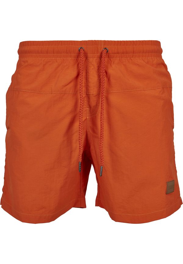 Urban Classics Urban Classics Kratke kopalne hlače  temno oranžna