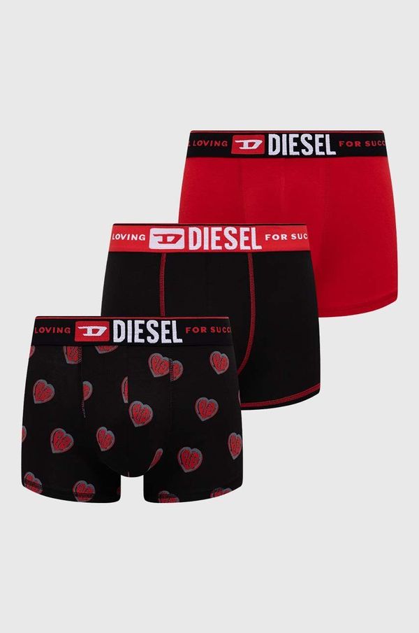 Diesel Boksarice Diesel 3-pack moški, rdeča barva