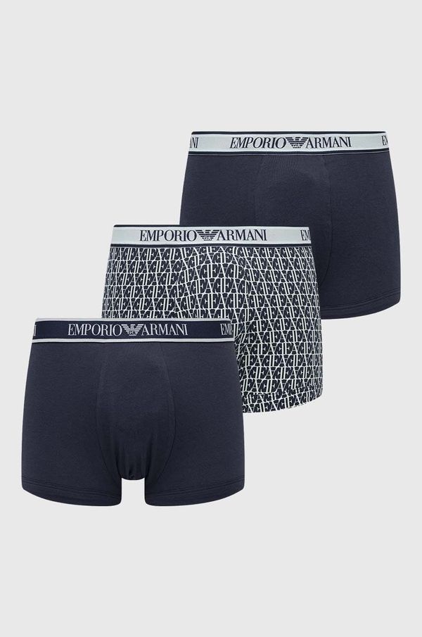 Emporio Armani Underwear Boksarice Emporio Armani Underwear 3-pack moški, mornarsko modra barva