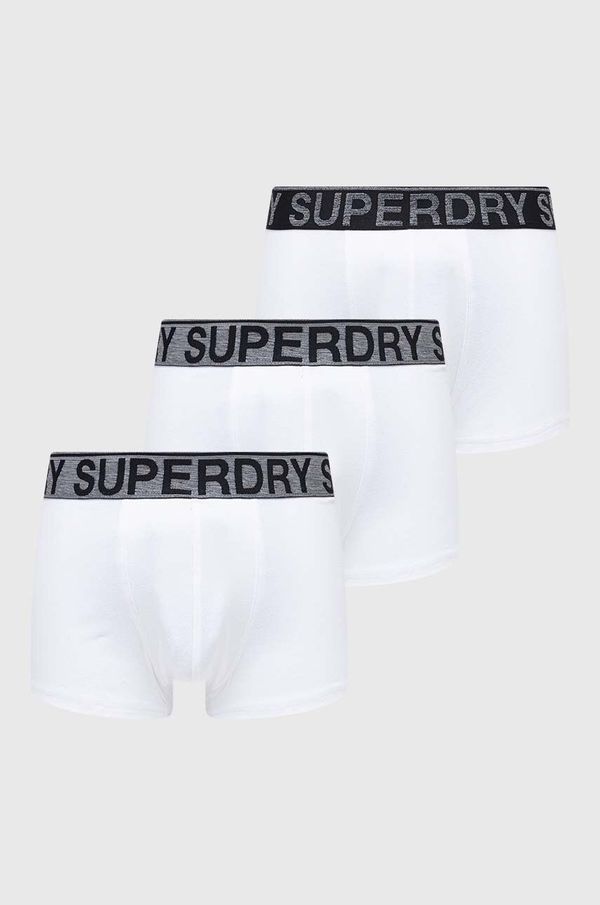 Superdry Boksarice Superdry 3-pack moški, bela barva