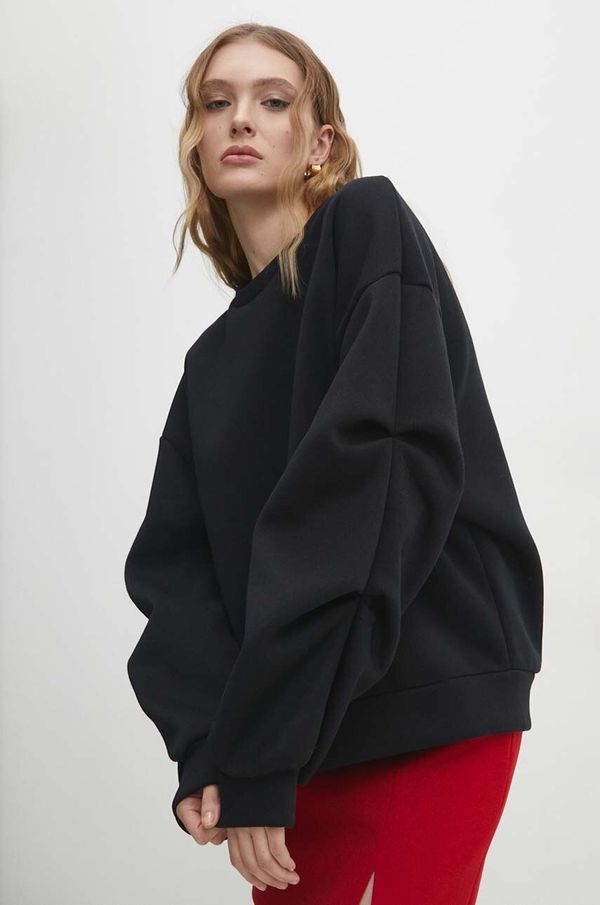 Answear Lab Bombažen pulover Answear Lab ženska, črna barva