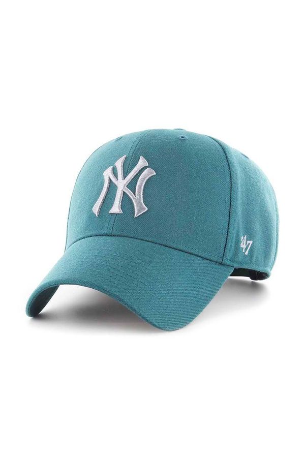 47brand Bombažna bejzbolska kapa 47brand Mlb New York Yankees zelena barva