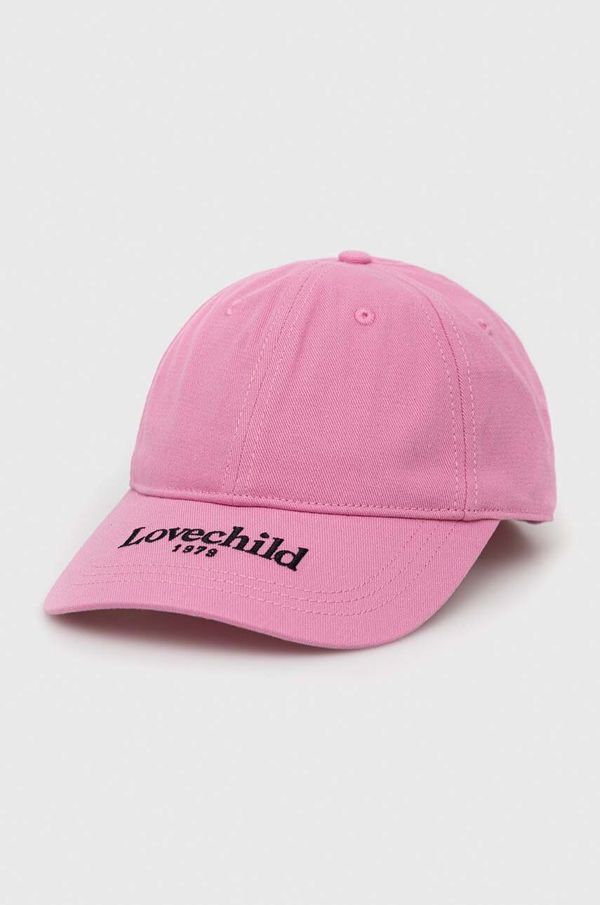 Lovechild Bombažna bejzbolska kapa Lovechild roza barva