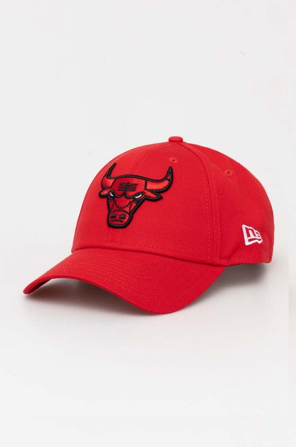 New Era Bombažna bejzbolska kapa New Era rdeča barva, CHICAGO BULLS