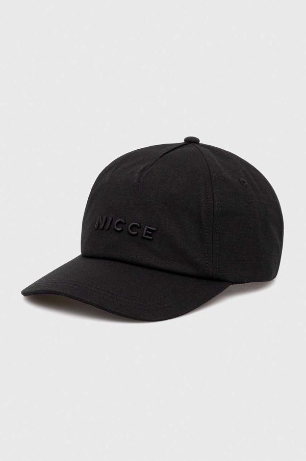 Nicce Bombažna bejzbolska kapa Nicce črna barva
