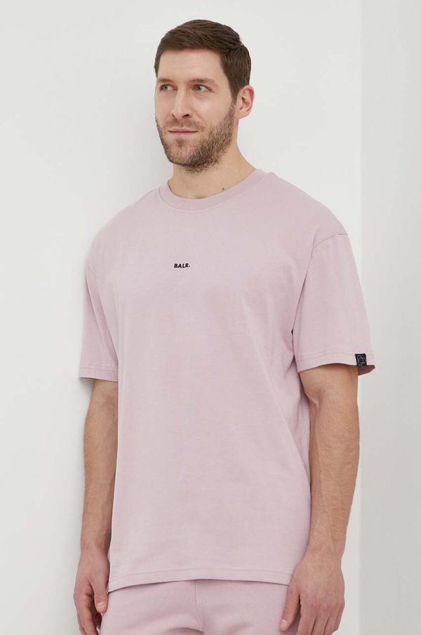 BALR. Bombažna kratka majica BALR. moški, roza barva