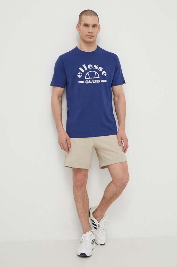 Ellesse Bombažna kratka majica Ellesse Club T-Shirt moška, mornarsko modra barva, SHV20259