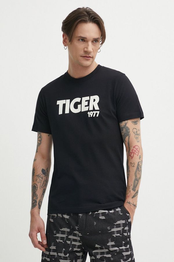 Tiger of Sweden Bombažna kratka majica Tiger Of Sweden Dillan moška, črna barva, T65617038