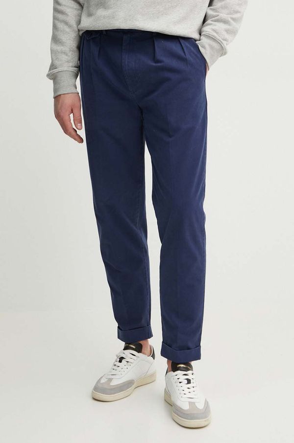 Polo Ralph Lauren Bombažne hlače Polo Ralph Lauren mornarsko modra barva, 710924121