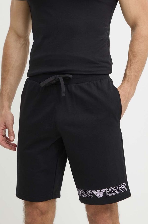 Emporio Armani Underwear Bombažne kratke hlače Emporio Armani Underwear črna barva, 111004 4R566