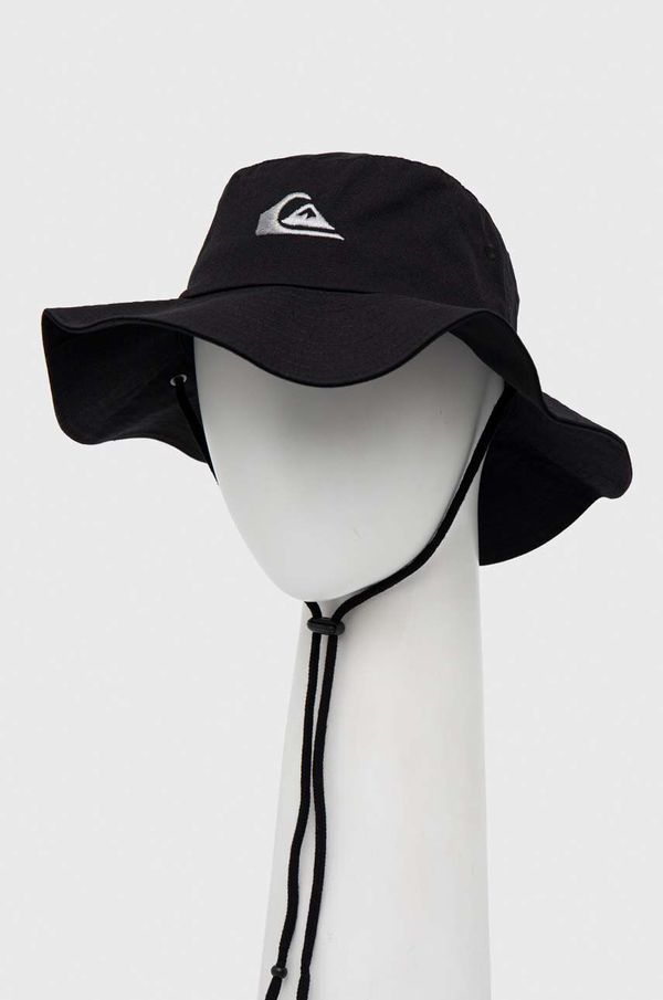 Quiksilver Bombažni klobuk Quiksilver črna barva