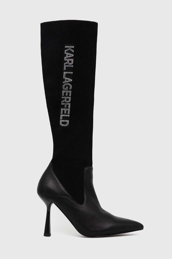 Karl Lagerfeld Elegantni škornji Karl Lagerfeld PANDARA II ženski, črna barva, KL31376F