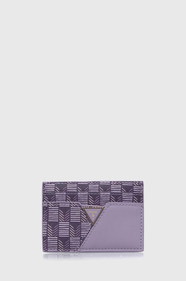 Guess Etui za kartice Guess vijolična barva, RW1613 P4201