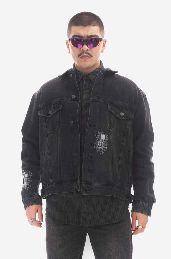 KSUBI Jeans jakna KSUBI Cropped moška, črna barva
