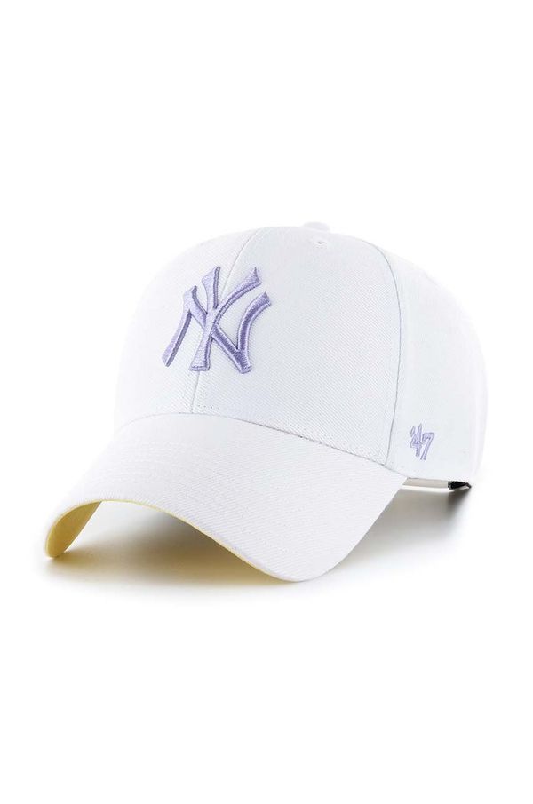 47brand Kapa s primesjo volne 47brand MLB New York Yankees bela barva