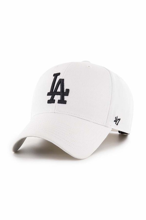 47brand Kapa s šiltom 47brand MLB Los Angeles Dodgers bela barva