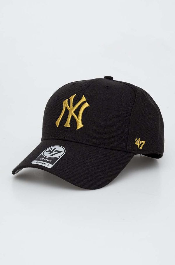 47brand Kapa s šiltom 47brand MLB New York Yankees črna barva