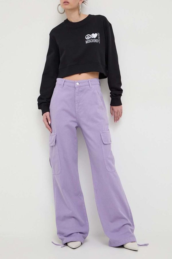 Moschino Jeans Kavbojke Moschino Jeans ženski, vijolična barva