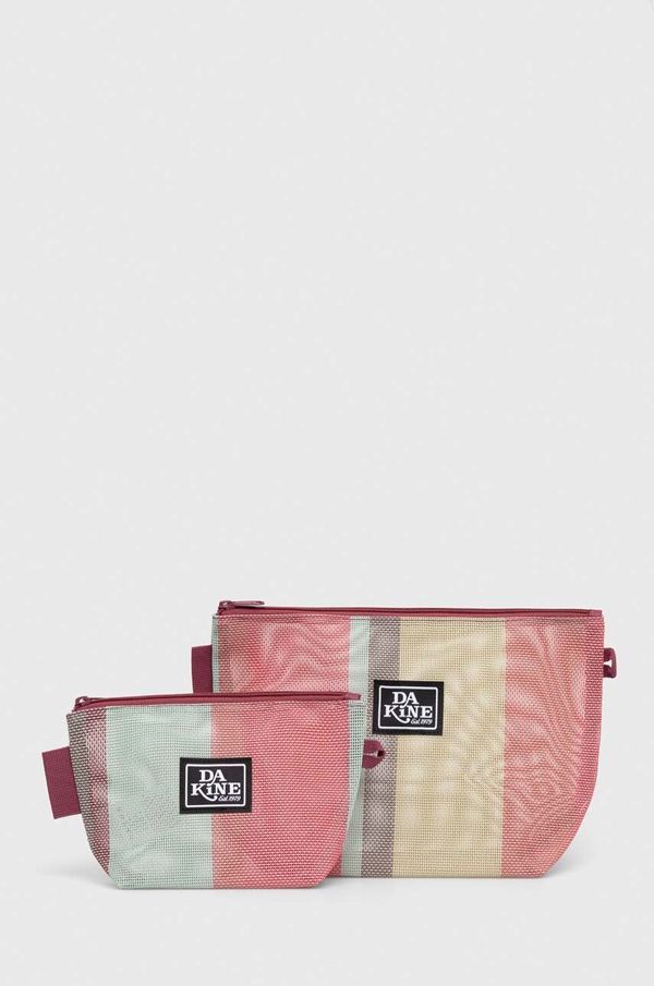 Dakine Kozmetična torbica Dakine MESH POUCH SET 2-pack roza barva, 10004085