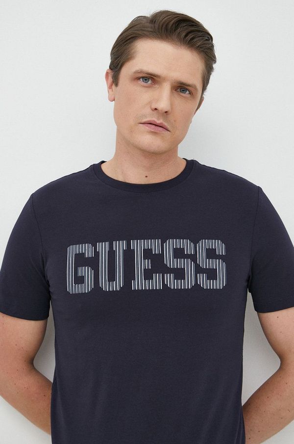 Guess Kratka majica Guess moški, mornarsko modra barva