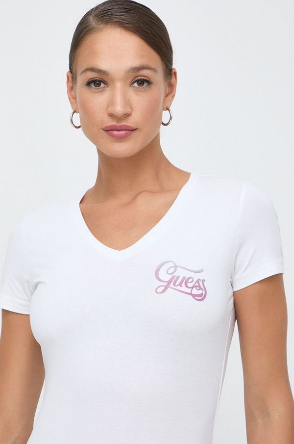 Guess Kratka majica Guess ženski, bela barva