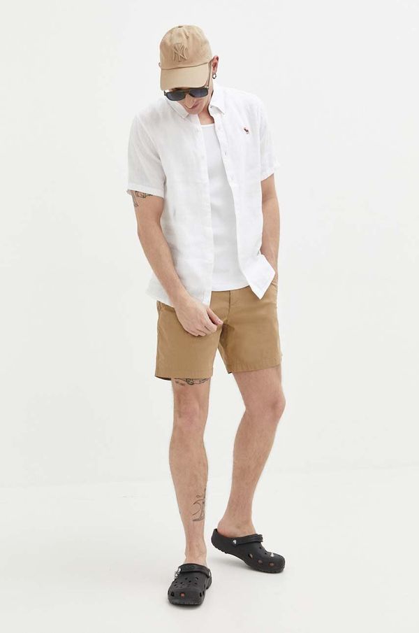 Abercrombie & Fitch Kratke hlače Abercrombie & Fitch moški, rjava barva