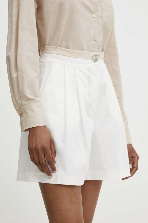 Answear Lab Kratke hlače Answear Lab ženski, bela barva