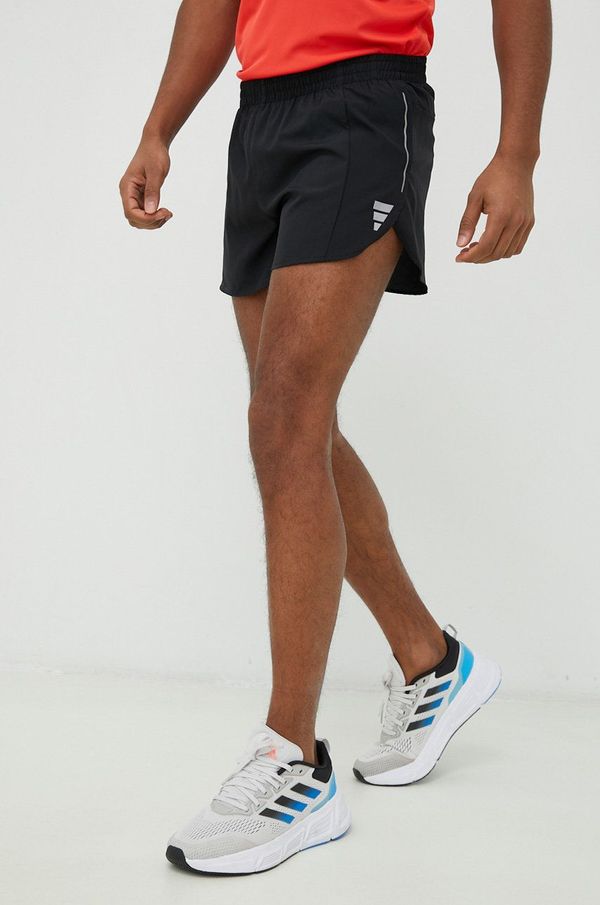 adidas Performance Kratke hlače za tek adidas Performance Own the Run moške, črna barva
